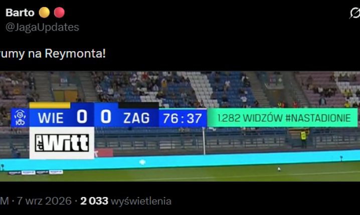 Oto FREKWENCJA na meczu Wieczysta Kraków - Zagłębie Lubin xD